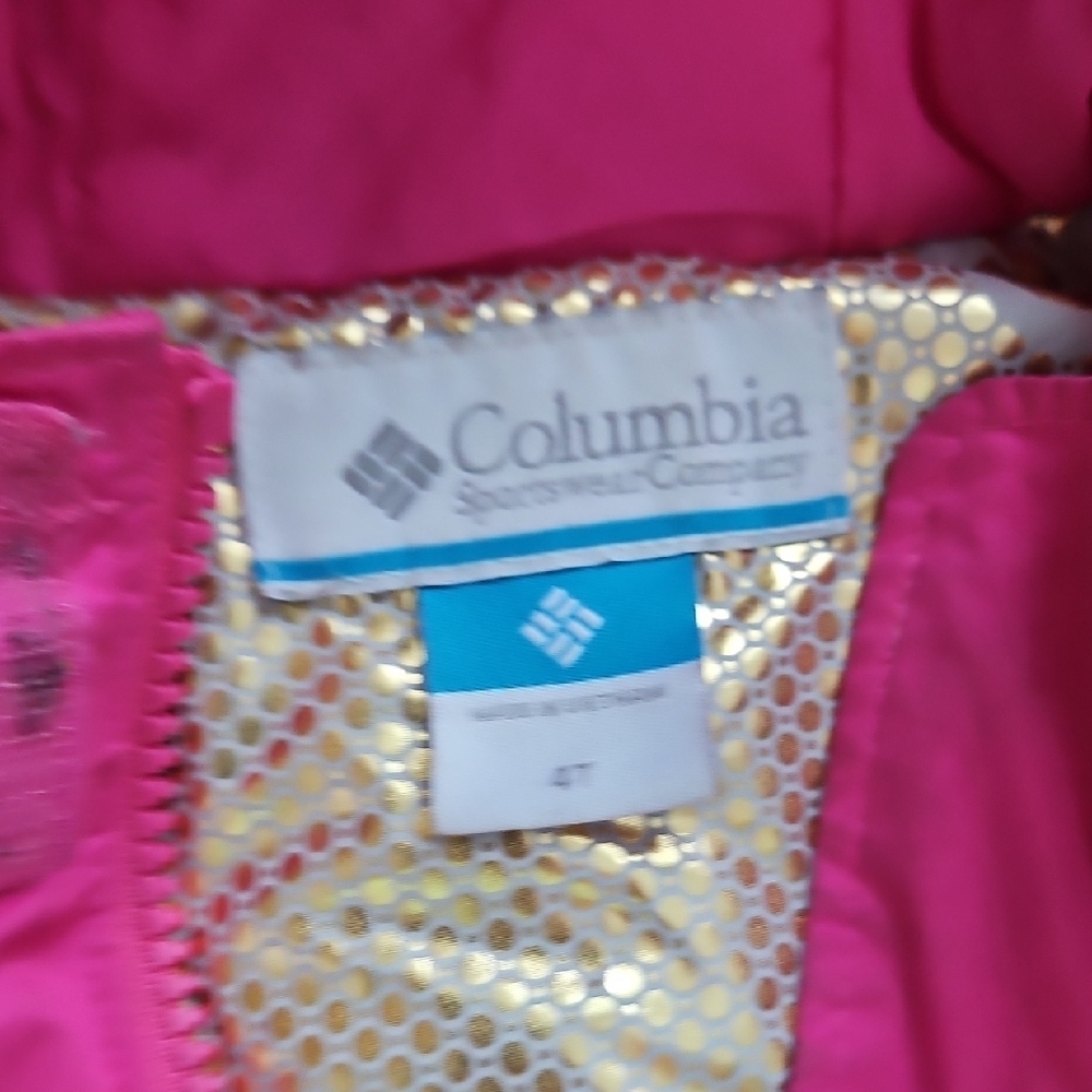 Columbia Kids Pink and Blue Floral Puffer Jacket - Picture 5 of 6
